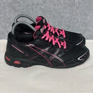 Asics Gel-Antares 3 Athletic Running Shoes-Black/Pink-Women Size 6
